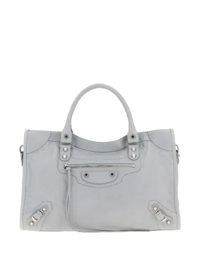 Balenciaga Shoulder Bags Stud Embellishment In Gray