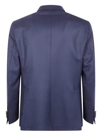 Tagliatore Men's Button Detail Jacket Pockets In Blue