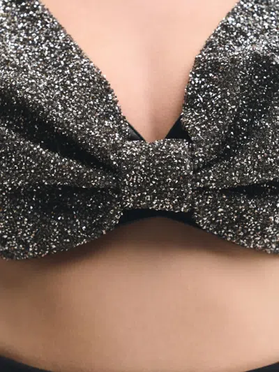 镂空蝴蝶结缀饰罩衫