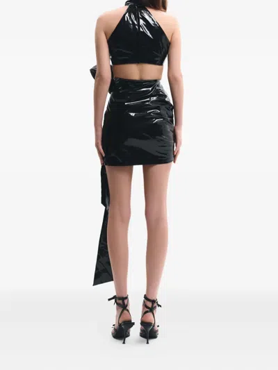 蝴蝶结细节垂坠迷你半身裙