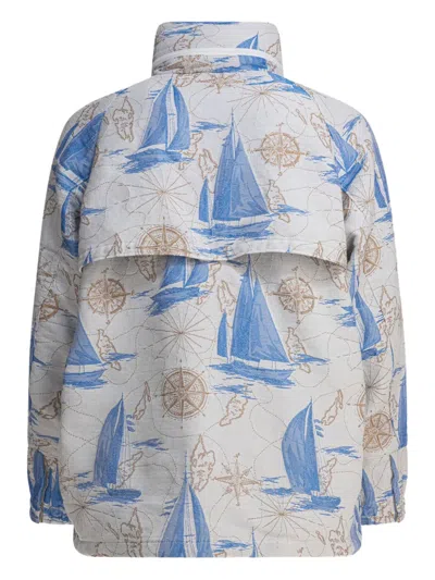 Beams Jackets Light Blue In White