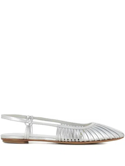 褶饰裹踝平底鞋