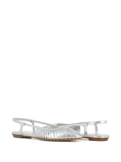 褶饰裹踝平底鞋