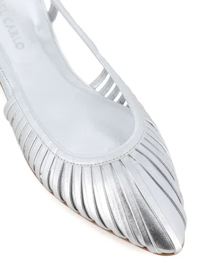 褶饰裹踝平底鞋