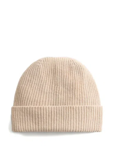 Woolrich Ribbed-knit Wool Beanie In Brown