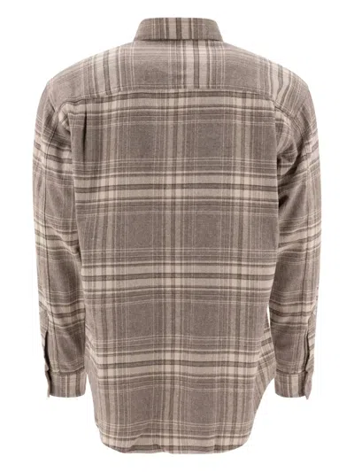 Nn07 Adwin Checked Button-fastening Shirt In Brown