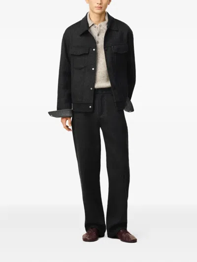 Ami Alexandre Mattiussi Adjustable Cuffs Chest Pockets Long Sleeves In Black