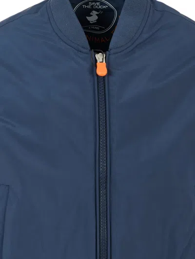 Save The Duck Zip Bomber Jacket In Blue