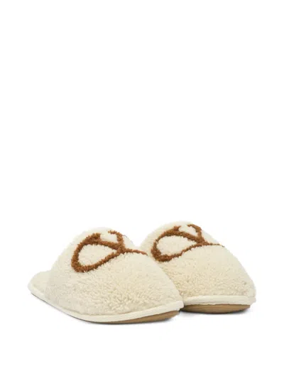 Valentino Garavani Ta Chambre Leather Slippers In Multi