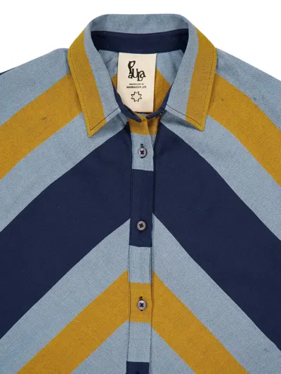 Paula Chevron-patterned Maxi Dress In Multi