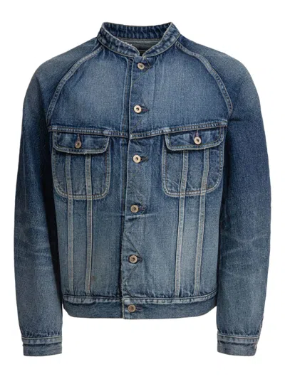 中式领牛仔夹克