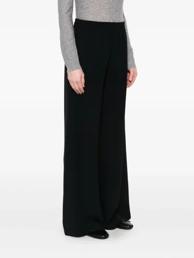 Fabiana Filippi Trousers Wide-leg Elasticated Waistband In Black