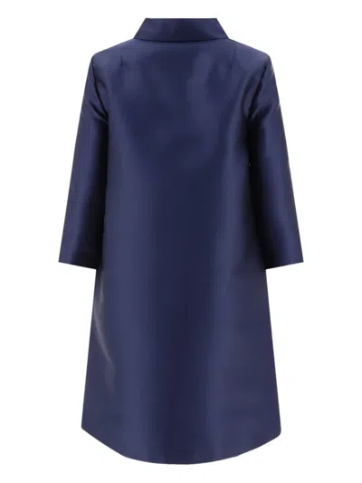 Fit F.it Lighweight Single Breasted Coat In Blue