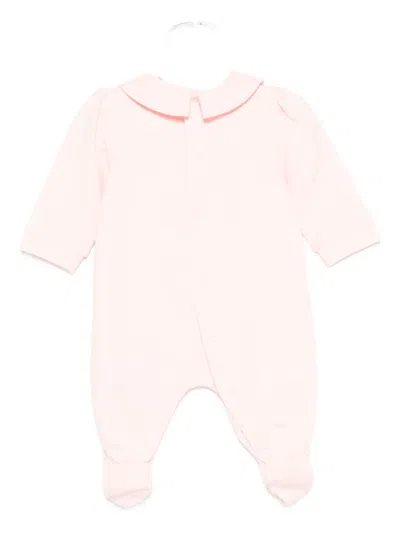 Moschino Teddy-print Collared Pajamas In Pink