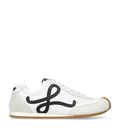 Loewe Ballet Runner 2.0 Nylon And Calfskin Low-top Sneakers In White