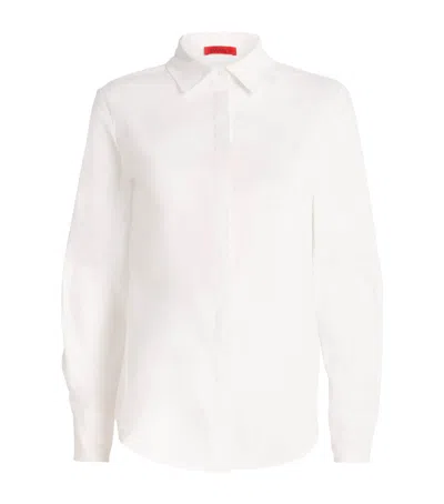 Max & Co Stretch-cotton Shirt In White
