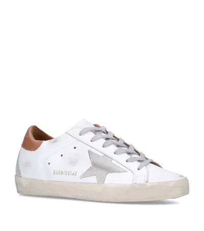 Golden Goose Super Star Leather Sneakers In White