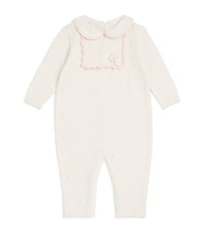 Bimbalò Wool Floral All-in-one In White