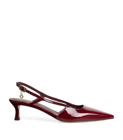 Maje Patent Leather Slingback Pumps 70 In Red