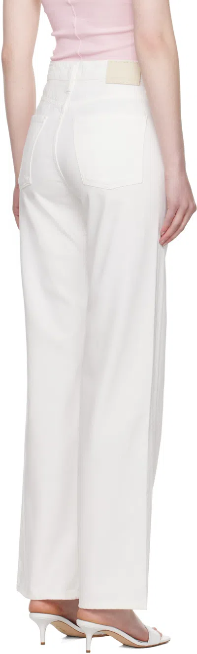 Citizen Of Humanity White Annina High Rise Wide Leg 33 Jeans
