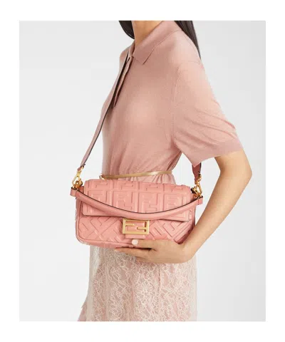Fendi Baguette Medium Shoulder Bag In Pink