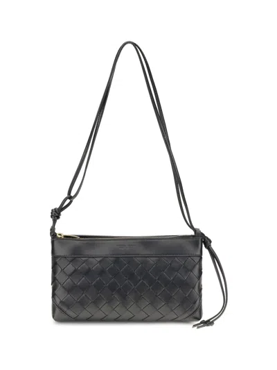 Bottega Veneta Women Double Patch Fondant Leather And Intrecciato Bag In Brown