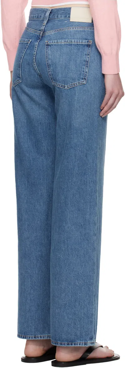Citizen Of Humanity Blue Annina High Rise Wide Leg 33 Jeans In Yellow