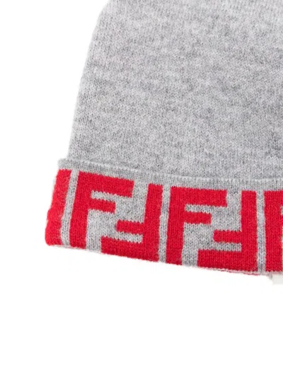 Fendi Zucca-pattern Beanie In Gray