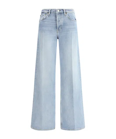 Re/done Wide Leg Jeans In Blue