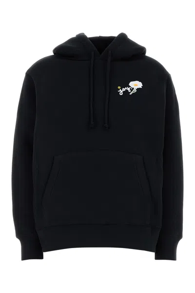 Marc Jacobs Graphic Print Hoodie Front Pocket In Black