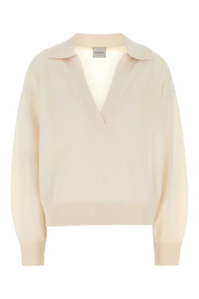 Le Kasha White Cashmere Oversize Jackson Sweater In Neutral
