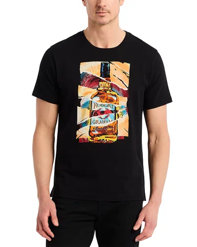 Robert Graham Whiskey Wisdom Short Sleeve Cotton Graphic T-shirt In Black