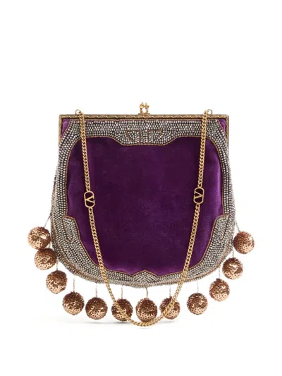 Valentino Nellcote Fairytales Clutch Bag In Purple