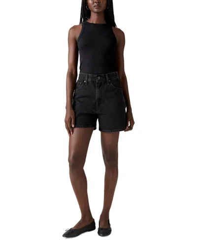 Levi's Levi S Ribcage Denim Shorts In Black