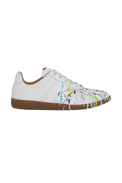 Maison Margiela Replica Paint Splatter-effect Low-top Sneakers In White