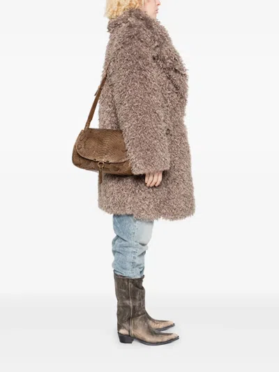 Sommet Textured Leather Satchel In Neutral