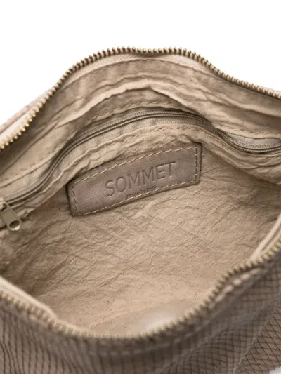 Sommet Textured Leather Satchel In Neutral