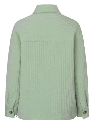 Samsoe & Samsoe Quilted-texture Patch-pocket Jacket In Green