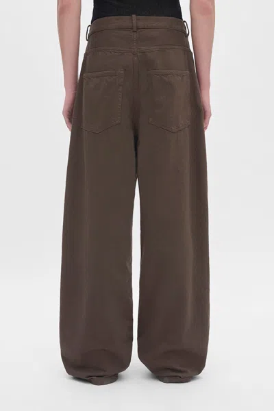 Ann Demeulemeester Olan 5-pockets High Comfort Trousers Beaver In Animal Print