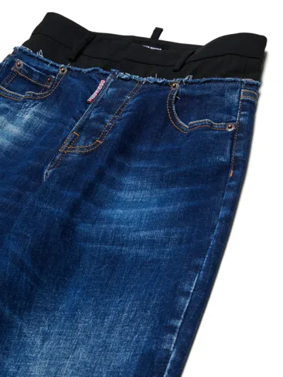Dsquared2 Panelled Jeans In Blue