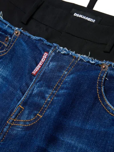 Dsquared2 Panelled Jeans In Blue