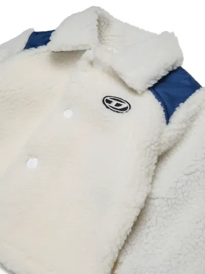 Diesel Shearling Jacket In Neutral