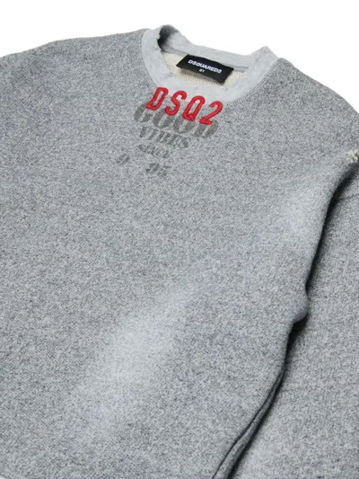Dsquared2 Cotton Sweatshirt In Gray