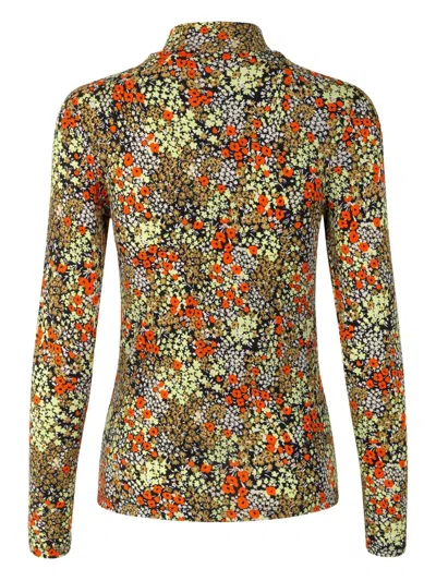Samsoe & Samsoe Floral-print Turtleneck Top In Multi