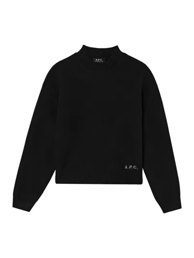 Apc A.p.c. Esther Knit Crew Neck In Black
