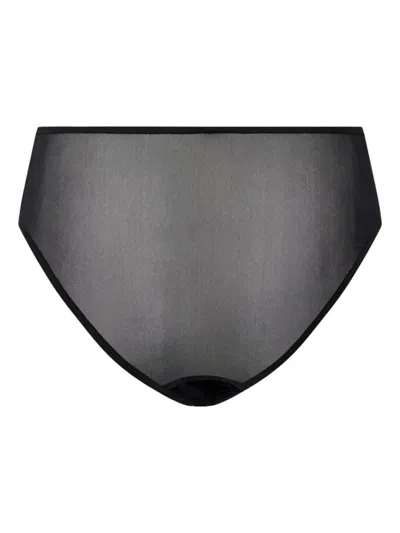 Undress Code Velvet Mesh Briefs In Black