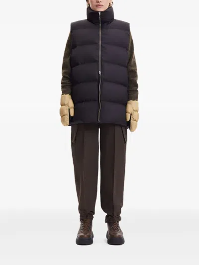 Samsoe & Samsoe Zip-up Puffer Vest In Black