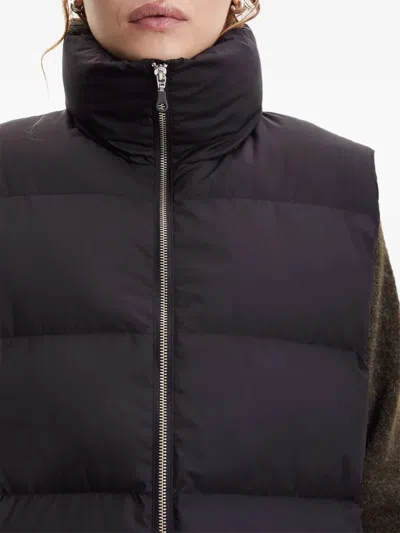 Samsoe & Samsoe Zip-up Puffer Vest In Black