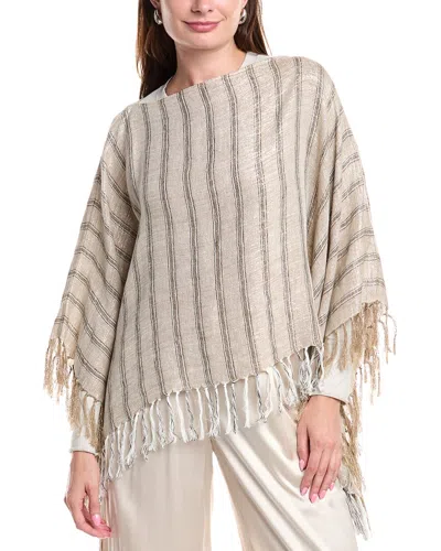 Brunello Cucinelli Linen-blend Poncho In Neutral