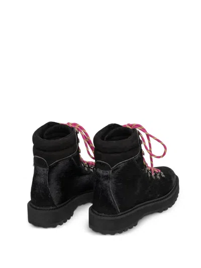 Diemme Haircalf Lace-up Boots In Black